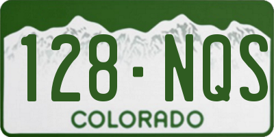CO license plate 128NQS