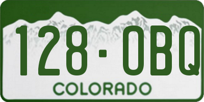 CO license plate 128OBQ
