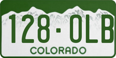 CO license plate 128OLB