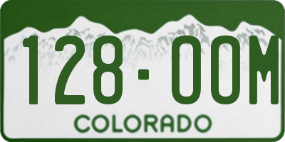 CO license plate 128OOM