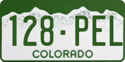 CO license plate 128PEL