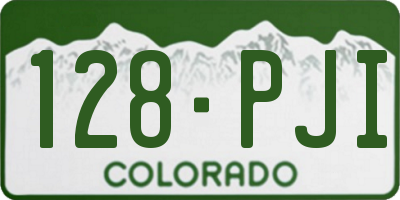 CO license plate 128PJI