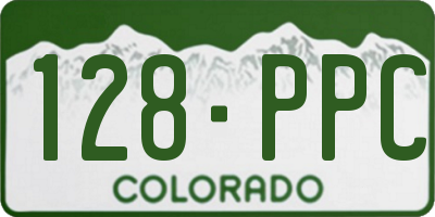 CO license plate 128PPC