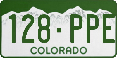 CO license plate 128PPE
