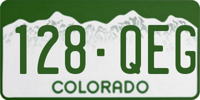 CO license plate 128QEG