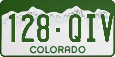 CO license plate 128QIV