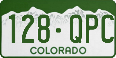 CO license plate 128QPC