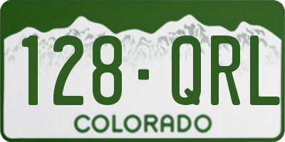 CO license plate 128QRL