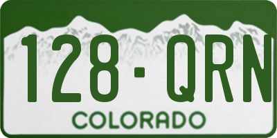 CO license plate 128QRN