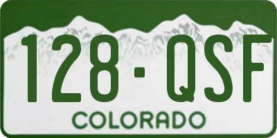 CO license plate 128QSF