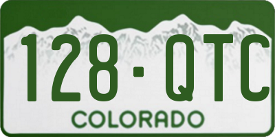 CO license plate 128QTC