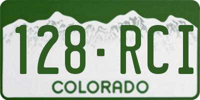 CO license plate 128RCI