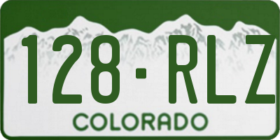 CO license plate 128RLZ