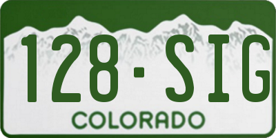 CO license plate 128SIG