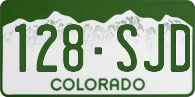CO license plate 128SJD