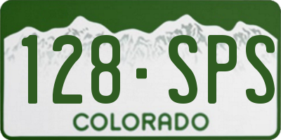 CO license plate 128SPS
