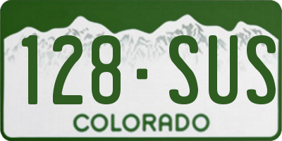 CO license plate 128SUS