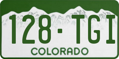 CO license plate 128TGI