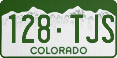 CO license plate 128TJS