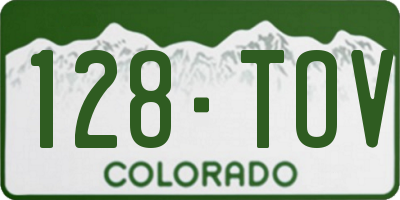 CO license plate 128TOV