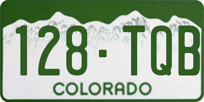 CO license plate 128TQB