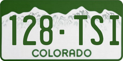 CO license plate 128TSI