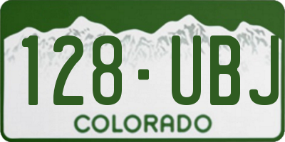 CO license plate 128UBJ