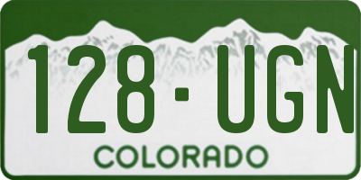 CO license plate 128UGN