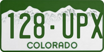 CO license plate 128UPX