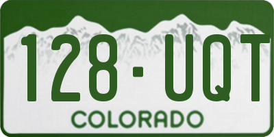CO license plate 128UQT