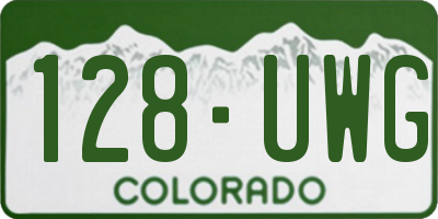 CO license plate 128UWG