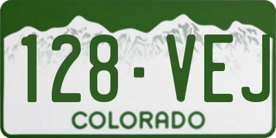 CO license plate 128VEJ