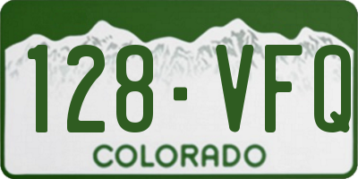 CO license plate 128VFQ
