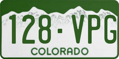 CO license plate 128VPG