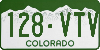 CO license plate 128VTV