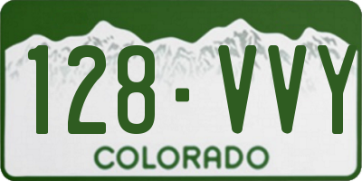 CO license plate 128VVY