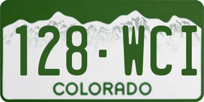 CO license plate 128WCI