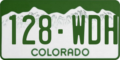 CO license plate 128WDH
