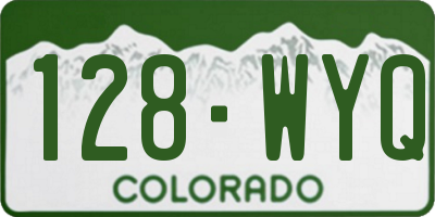 CO license plate 128WYQ