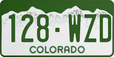 CO license plate 128WZD