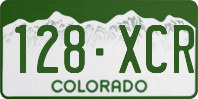 CO license plate 128XCR