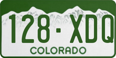 CO license plate 128XDQ