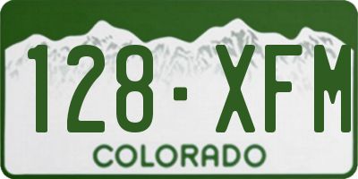 CO license plate 128XFM