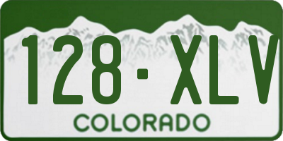 CO license plate 128XLV