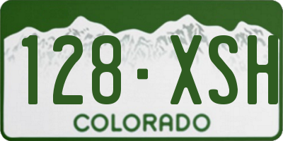 CO license plate 128XSH