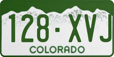 CO license plate 128XVJ
