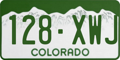 CO license plate 128XWJ