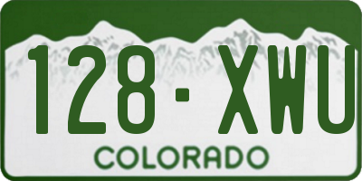 CO license plate 128XWU