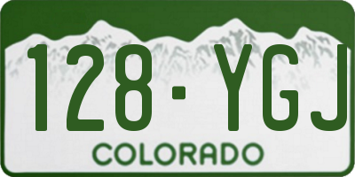 CO license plate 128YGJ