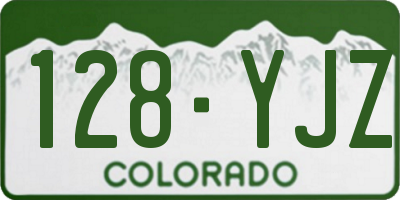 CO license plate 128YJZ